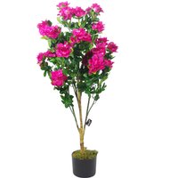 Premium Artificial Azalea Pink flower Potted Plant - Pink