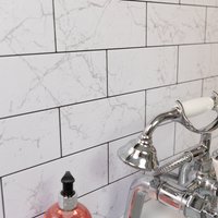 Splendid Marble Premium 3D Splashback Tile Wallpaper - white