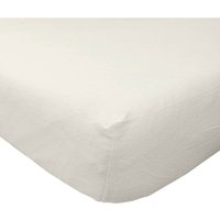 Homescapes, Brushed Cotton Fitted Sheet Cotton Flannelette - Cream Homescapes, Brushed Cotton Fitted Sheet Cotton Flannelette - Cream