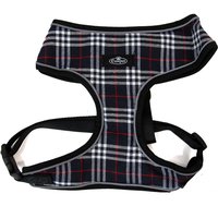 Black Tartan Adjustable Harness - Black / XL