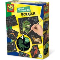 SES CREATIVE, SES CREATIVE Dinosaurs Glow-in-the-Dark Scratch Card - 14285 - Yellow SES CREATIVE, SES CREATIVE Dinosaurs Glow-in-the-Dark Scratch Card - 14285 - Yellow