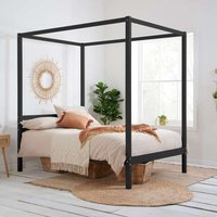 Mercia Four Poster Double Bed - Black
