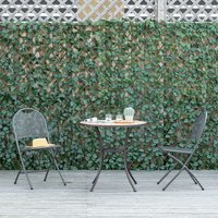 Outsunny 4 PCs Expandable Trellis Fence 2m x 1m Artificial Plant - Green