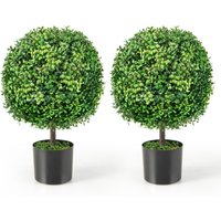 Artificial Ball Tree set of 2 - Green