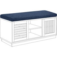 Shoe Storage Bench Cushion Pads - Midnight / 76cm