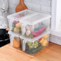 Set of 4 Airtight Food Storage Containers with Lids - Clear