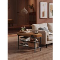 VASAGLE Shoe Storage Bench with Storage - Bronze