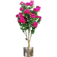 Luxury Flowering Artificial Trees - Pink Silver Planter / 105cm / 50cm