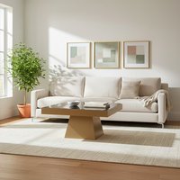 Carlox Square Gold Finish Coffee Table - Black