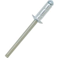 Jrp Riveting Products 4.8 x 15mm Aluminium, A2 Stainless Steel Dome Head Rivets JRPASSDM4815 Box of - Grey
