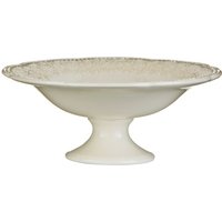 Georgia Footed Bowl with Diamante - Cream