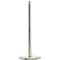 Delphine Chrome Kitchen Roll Holder with Marble Base - Black, White, Silver