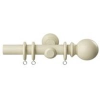 28mm Woodland Cream Curtain Pole Set - Cream / 260cm