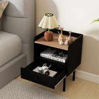Modern Sofa Side Table - Black