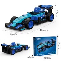 Cada Blue Circuit Racing Car - 123 Piece Construction Set - Black