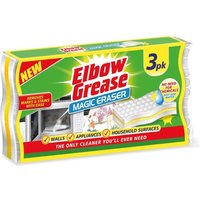 Elbow Grease Sponge Scourers (Pack of 3) - White/Yellow