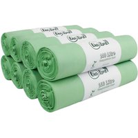 BioLiner 140 Litre Compostable Large Wheelie Bin Bags - Green / 8