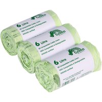 Green Giraffe 6 Litre Food Bin/Caddy Liners - Green / 3