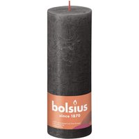 KDMD Stormy Grey Bolsius Rustic Shine Pillar Candle 190 x 68mm
