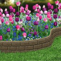 Brown Brick Rubber Edging 3 Brick - Brown