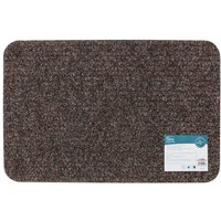 Brown Delta Ribbed Lightweight Indoor Entrance Door Mat - Brown