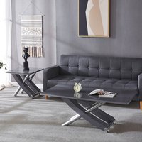 Carlo Top MDF High Gloss Side Table - Grey