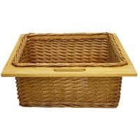 Pull Out Wicker Kitchen Basket 600mm - Brown