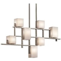 City Lights 7 Light Pendant Chandelier Light Classic Pewter, G9 - Classic Pewter / 8.9cm
