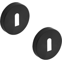Keyhole Cover Escutcheon - Matt Black - Matt Black