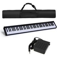 88-Key Digital Piano Portable Electronic Keyboard - Black