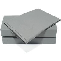 Percale Pastel King Bed Fitted Sheet - Silver Grey