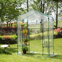 Large Walk In Greenhouse - Clear/Green