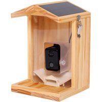 Wooden Smart Bird Feeder AI Bird Detection Camera - Pine
