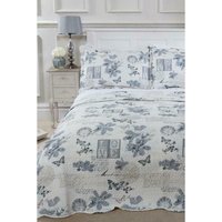 Wordsworth Butterflies Bedspread - Grey / Double