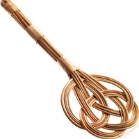 Hand-made Carpet Beater - Wide Durable Rug Beater - Brown