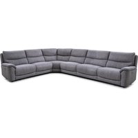 Power Reclining Sectional Recliner Sofa Set Grey - Dark Grey / 292cm / 371cm