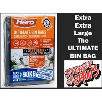 Hero 158L Heavy Duty Bin Bags Extra Large - Black