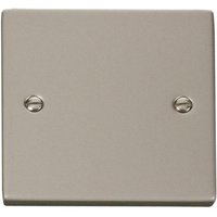 Pearl Nickel 1 Gang Blank Plate - Black
