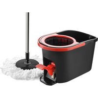 Turbo Smart Spin Mop and Bucket Set - Black and Red