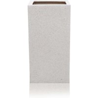 Poly Terrazzo Stone Tall Cube Planter - White / 143l