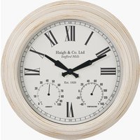 Outdoor Wall Clocks - White Washed Gold