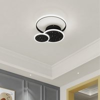 Geometric ring design LED Ceiling Light - Black