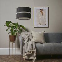 Sophia Large 2 Tier Ceiling Light Shade and Bulb - Black