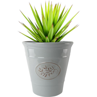Round Grey Olive Garden Planter - Grey / 34l