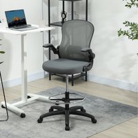 Vinsetto Drafting Chair Tall Office Chair - Grey