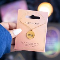 Abundance 888 Angel Number Necklace For Divine Guidance - Gold