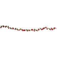 Red Poinsettia Berry Garland