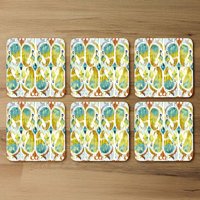 Ikat Vibrant Coaster - Yellow