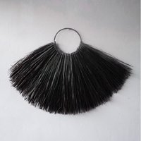 Large Seagrass Fan Wall Decor in Black Boho Rustic Art - Black