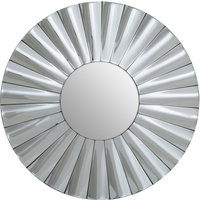 Sana Small Double Bevelled Edge Wall Mirror - Silver